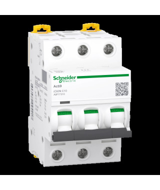 Acti9 iC60N - Disjoncteur - 3P - 10A - Courbe C - 400Vca - 6000A/10kA