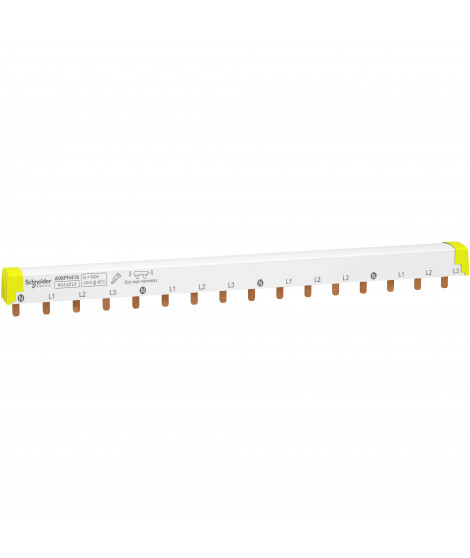 Acti9 iC60 - peigne de raccordement à dents - 4P - 100A - 16 modules de 18mm