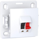 ALREA - PRISE HAUT-PARLEUR 1 SORTIE - BLANC RAL9003 - 2 BORNES A RESSORTS