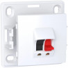ALREA - PRISE HAUT-PARLEUR 1 SORTIE - BLANC RAL9003 - 2 BORNES A RESSORTS