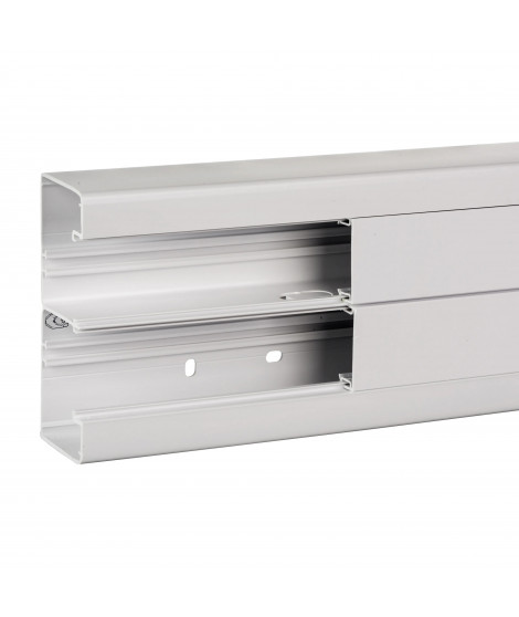 OptiLine 45 - goulotte PVC 2 compartiments 140x55x2000mm - au mètre linéaire