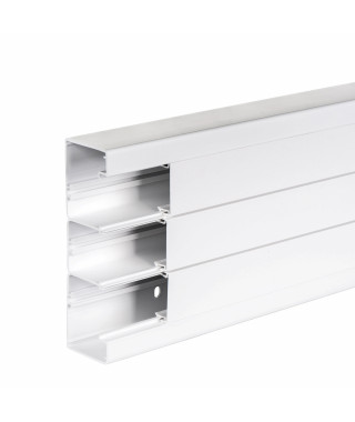 OptiLine 45 - goulotte PVC 3 compartiments 185x55x2000mm - au mètre linéaire
