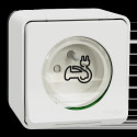 Mureva Styl - Prise courant 2P+T renforcée pour VE - IP55 IK08 - saillie - blanc