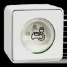 Mureva Styl - Prise courant 2P+T renforcée pour VE - IP55 IK08 - saillie - blanc