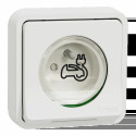 Mureva Styl - Prise courant 2P+T renforcée pour VE - IP55 IK08 -encastre - blanc