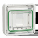 Mureva Styl - Prise RJ45 cat 6A blindé STP FTP - composable - IP55 IK07 - blanc