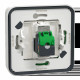 Mureva Styl - Prise RJ45 cat 6A blindé STP FTP - composable - IP55 IK07 - blanc