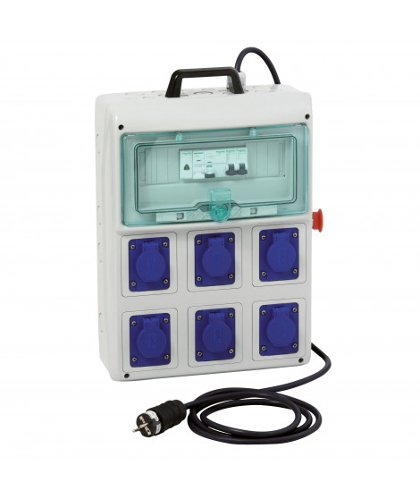 Mureva coffret de chantier 6 prises 16A NF avec cordon