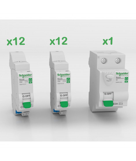 Resi9 - Probox XE - 12x10A + 12x16A + 1xID AC 63A