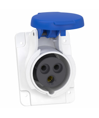 Mureva - socle de prise inclinée -16A - 2P+T - 200-250 V CA- IP44 - à vis