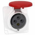 Mureva - socle de prise industrielle coudée 32 A - 3P+T - 380-415 V CA - IP44