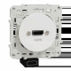 Odace - prise HDMI type A - blanc - prise femelle / câble femelle à l'arrière