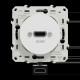 Odace - prise HDMI type A - blanc - prise femelle / câble femelle à l'arrière