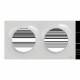 Odace Styl - plaque 2 postes horizontaux ou verticaux entraxe 71mm gris pierre