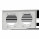 Odace Styl - plaque 2 postes horizontaux ou verticaux entraxe 71mm gris pierre