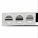 Odace Styl - plaque 3 postes horizontaux ou verticaux entraxe 71mm gris pierre
