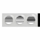 Odace Styl - plaque 3 postes horizontaux ou verticaux entraxe 71mm gris pierre