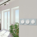Odace Styl - plaque 3 postes horizontaux ou verticaux entraxe 71mm sable