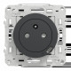 Odace - Prise affleurante + usb C10.5W - anthracite