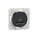 ODACE - DOUBLE CHARGEUR USB 2.1 A - ANTHRACITE