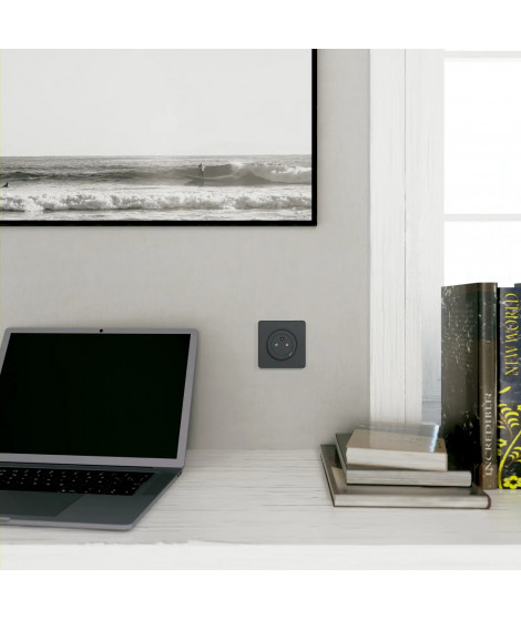 Odace Touch - plaque 1 poste anthracite