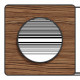 Odace Touch - plaque 1 poste bois zebrano avec liseré anthracite
