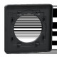 Odace Touch - plaque 1 poste bois zebrano avec liseré anthracite