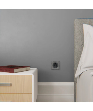 Odace Touch - plaque 1 poste ardoise avec liseré anthracite