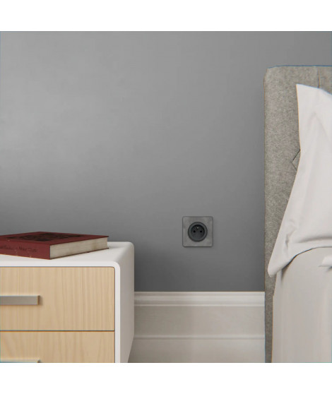 Odace Touch - plaque 1 poste ardoise avec liseré anthracite