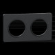 Odace Touch -  plaque 2 postes horizontaux ou verticaux 71mm anthracite