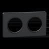 Odace Touch -  plaque 2 postes horizontaux ou verticaux 71mm anthracite