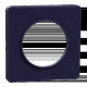 Odace Touch  - plaque 1 poste Kvadrat roi avec liseré bleu cobalt