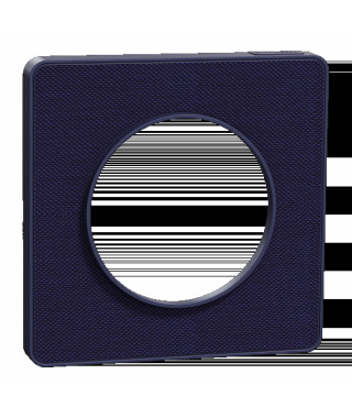Odace Touch  - plaque 1 poste Kvadrat roi avec liseré bleu cobalt