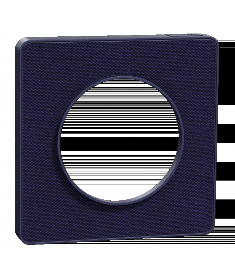 Odace Touch  - plaque 1 poste Kvadrat roi avec liseré bleu cobalt