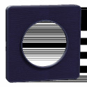 Odace Touch  - plaque 1 poste Kvadrat roi avec liseré bleu cobalt