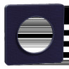 Odace Touch  - plaque 1 poste Kvadrat roi avec liseré bleu cobalt
