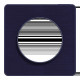 Odace Touch  - plaque 1 poste Kvadrat roi avec liseré bleu cobalt