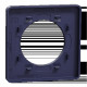 Odace Touch  - plaque 1 poste Kvadrat roi avec liseré bleu cobalt