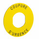 Harmony - étiquette plate - jaune - 'COUPURE D'URGENCE' - Ø60
