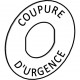 Harmony - étiquette plate - jaune - 'COUPURE D'URGENCE' - Ø60
