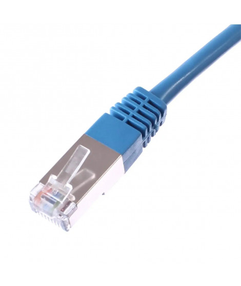 CORDON RJ45 CAT 6 100 OHMS BLINDE FTP BLEU 3 METRES