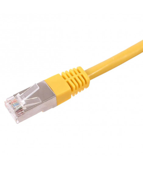 CORDON RJ45 CAT 6 100 OHMS BLINDE FTP JAUNE 2 METRES