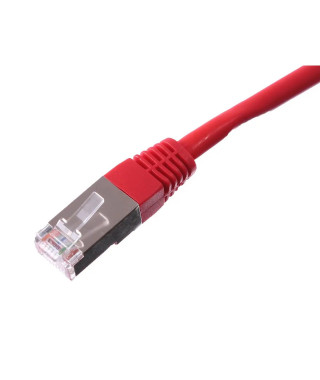 CORDON RJ45 CAT 6 100 OHMS BLINDE FTP ROUGE 1 METRE