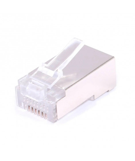 CONNECTEUR RJ45 8P8C CAT 6 FTP CABLE ROND SACHET DE 50