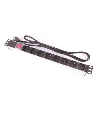 "BANDEAU 19" 8 PRISES AVEC INTER AVEC CABLE 2 METRES"