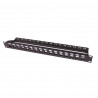 PANNEAU DE BRASSAGE NU 1U 16 PORTS FTP KEYSTONE NOIR