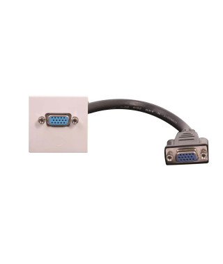 PLASTRON VGA 45X45 FEMELLE AVE C RALLONGE FEMELLE 0,2M