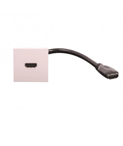 PLASTRON HDMI 45X45 FEMELLE AVEC RALLONGE FEMELLE 0