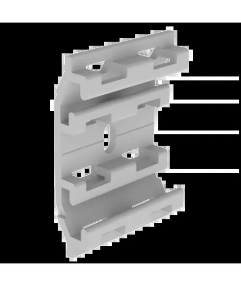 SOCLE PONCT GOUL CLIM PR COUV L75 GRI RAL7035 47X16X71 U23X