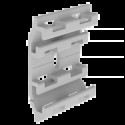SOCLE PONCT GOUL CLIM PR COUV L75 GRI RAL7035 47X16X71 U23X